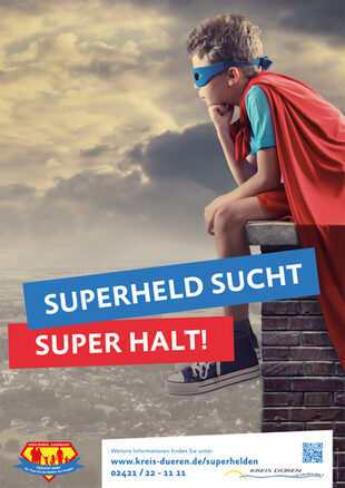 Plakat Superheld sucht Superhalt