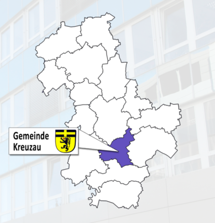 Kreiskarte mit Darstellung der Gemeinde Kreuzau