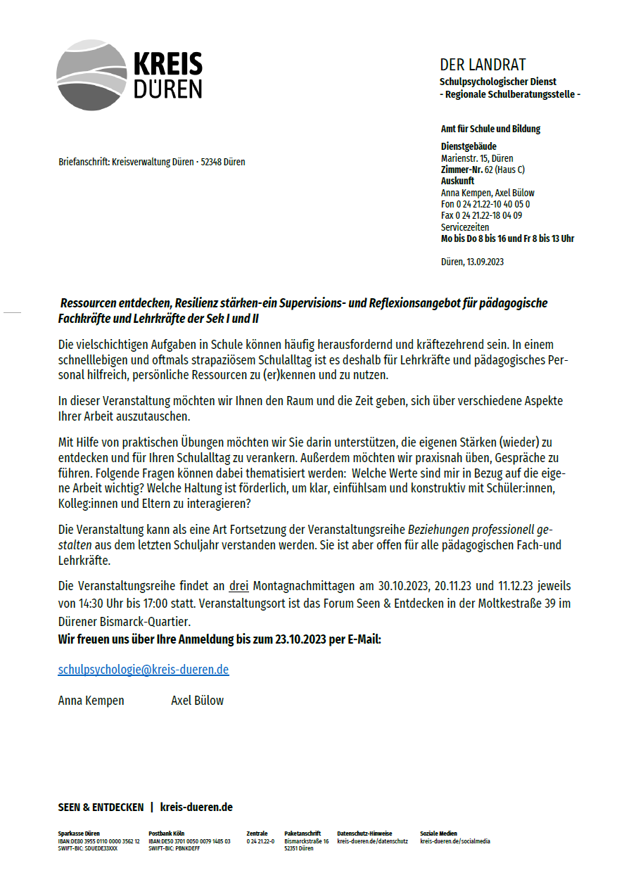 Veranstaltung: Ressourcen entdecken