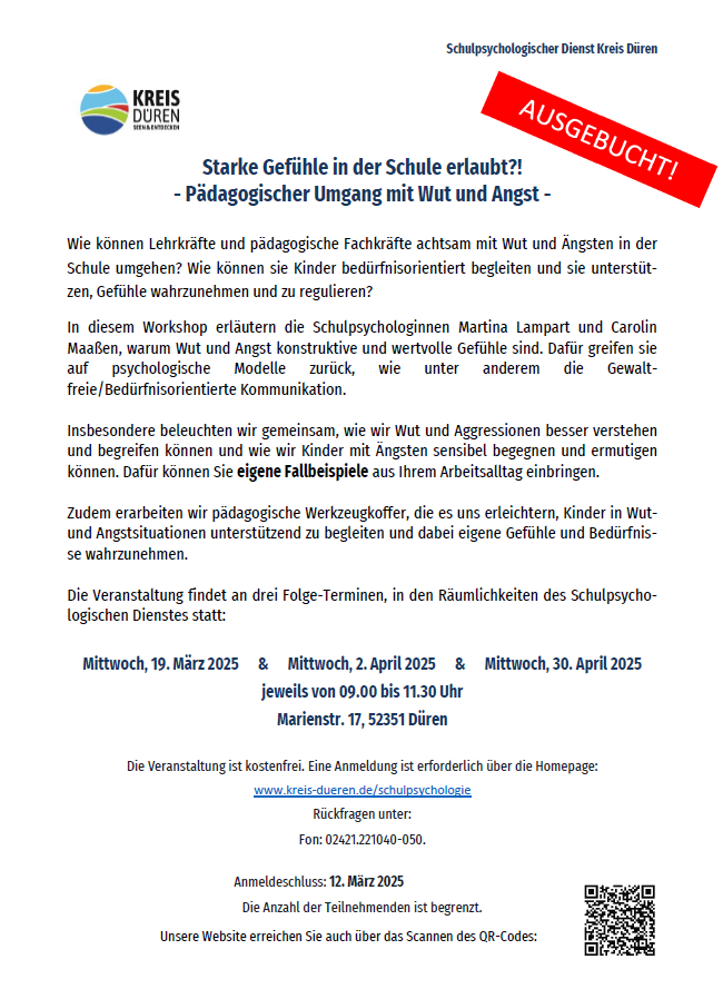 Starke Gefühle in der Schule - Einladungstext