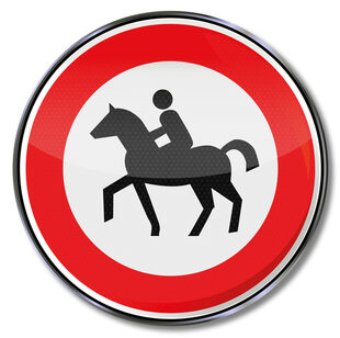 Schild Reitverbot [Grafik: ©ufotopixl10 - stock.adobe.com]