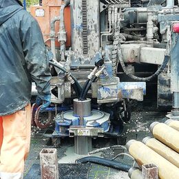 Bohrung für eine Wärmepumpe (Geothermische Anlage)