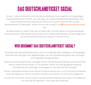 Informationen des AVV zum DT Sozial