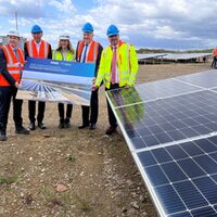 Bild zeigt Eröffnung des Solarparks am Tagebau Inden.