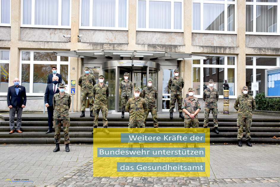 Weitere zehn Soldaten und Soldatinnen unterstützen das Gesundheitsamt des Kreises Düren. Foto: Kreis Düren