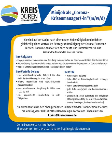 Stellenanzeige Krisenmanager