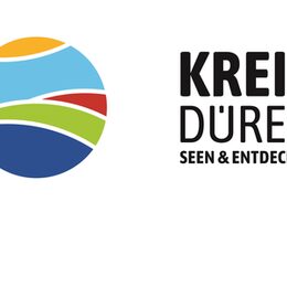 Das neue Logo des Kreises Düren, ein runder Ball mit fünf verschiedenen Farben.