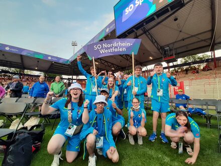 Gruppenbild der Sportlerinnen und Sportler