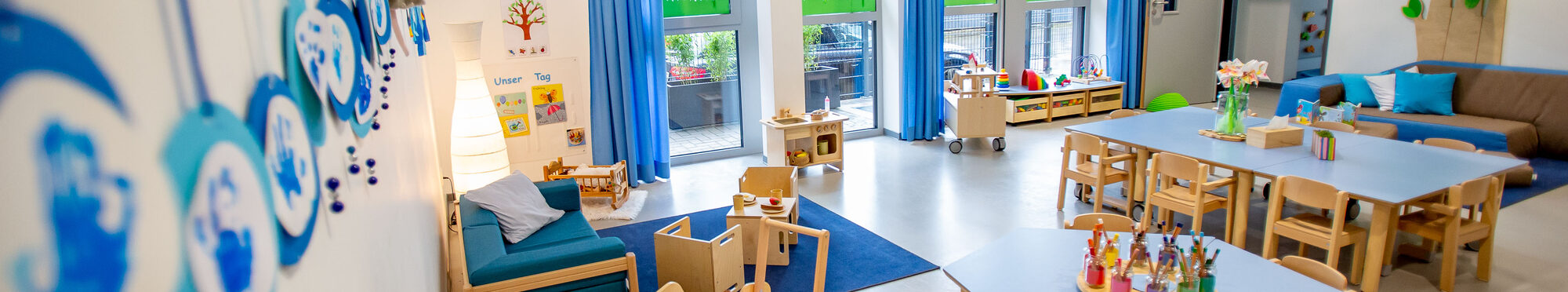 Blick in die Räume der Kita Kreismäuse in Düren.