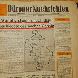 Zeitungsbericht im Archiv der Dürener Zeitung.