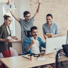 Business people are working with computer in meeting room