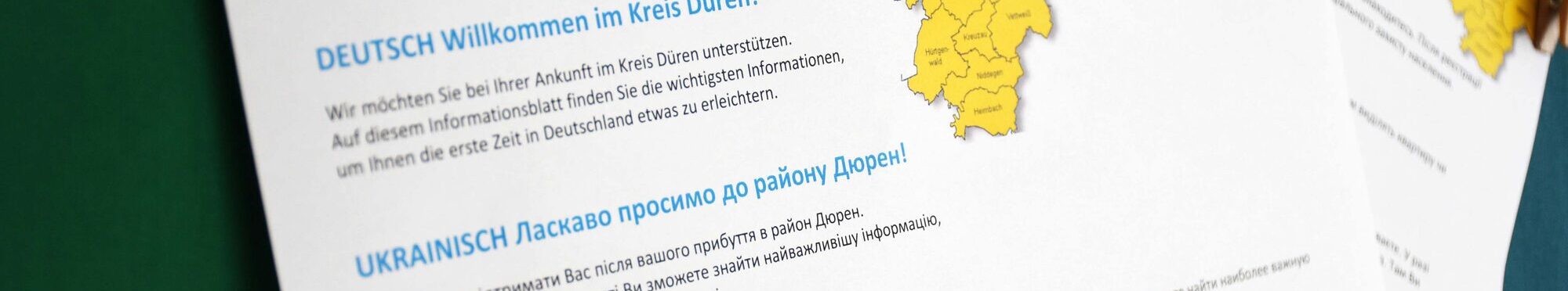 Willkommen im Kreis Düren: Die Beratung von Menschen, die neu im Kreis Düren sind, ist von unschätzbarem Wert.