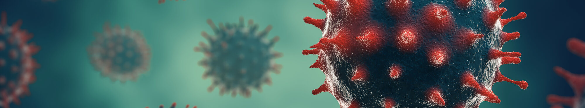 Microscopic view of Novel Coronavirus (2019-nCoV), Flu or SARS virus.