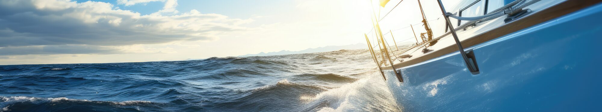 Ein Bott auf wilder See.
