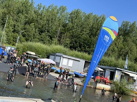 Schwimmer vor dem Start