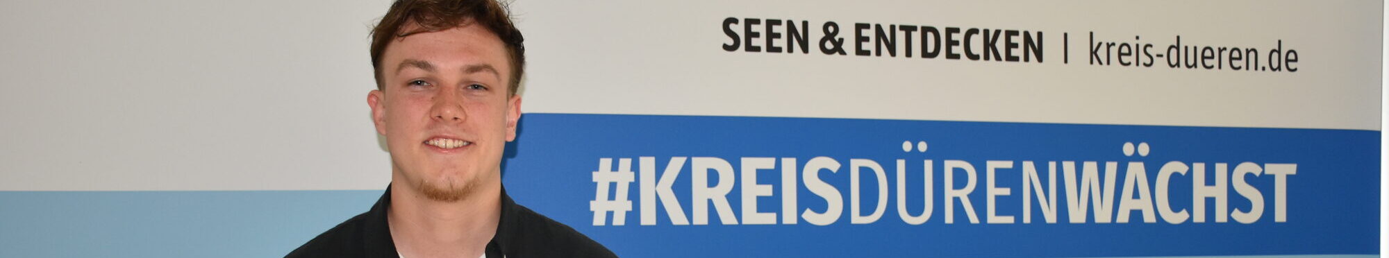 Der 19-jährige Philipp Hermanns absolviert als angehender Kreisinspektoranwärter sein duales Studium bei der Kreisverwaltung Düren.