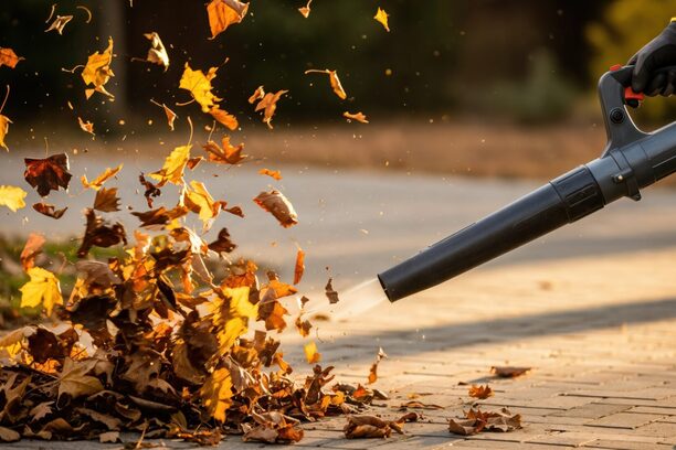 Laubbläser im Einsatz. Foto: velikiyzayats/stock.adobe.com